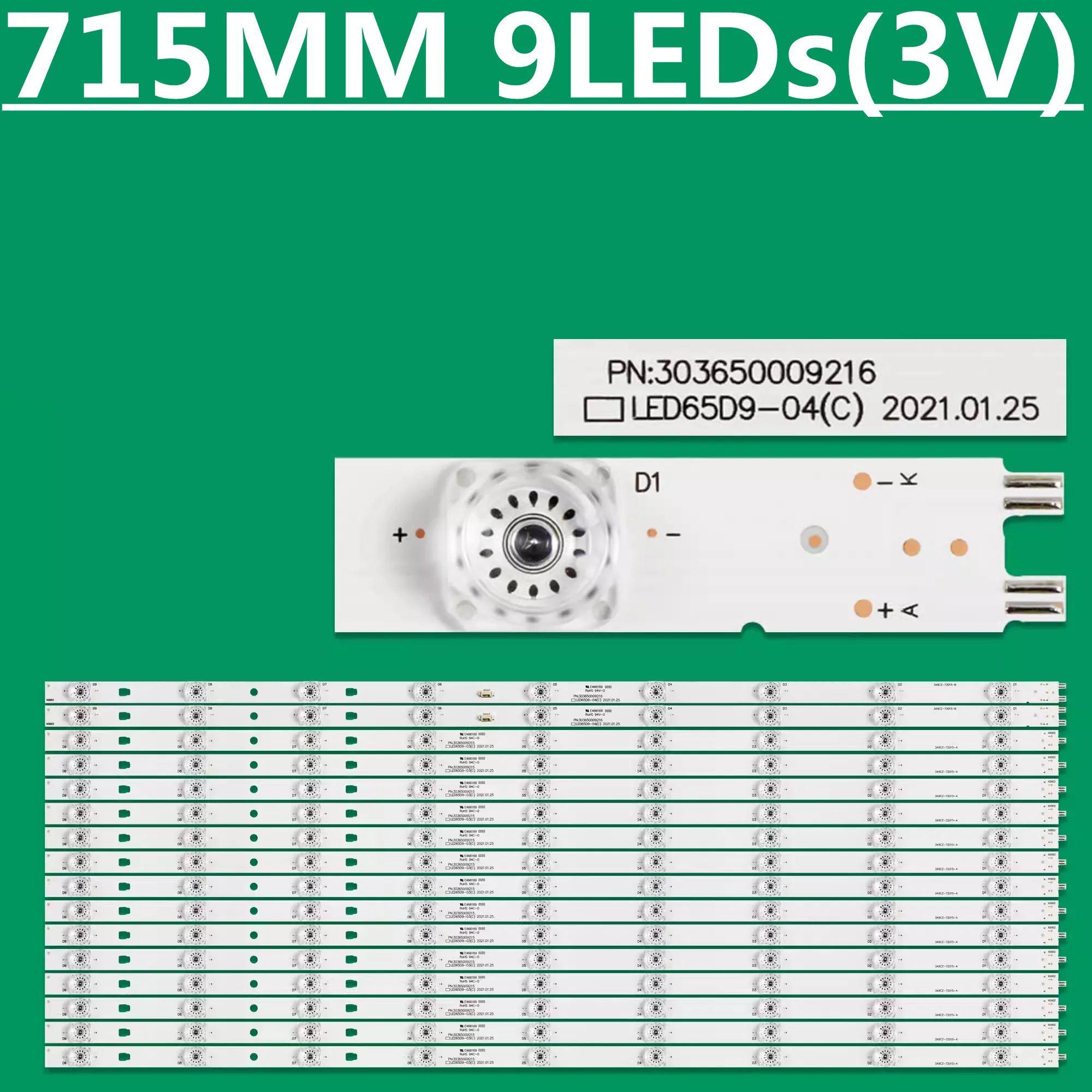 Listwa oświetleniowa LED do LED65D9-03(C) LED65D9-04(C) G65Y-T F65Y N65 LT-65MCF780 65 ce3211d LE65K6500U LS65AL88A71 LS65AL88A72