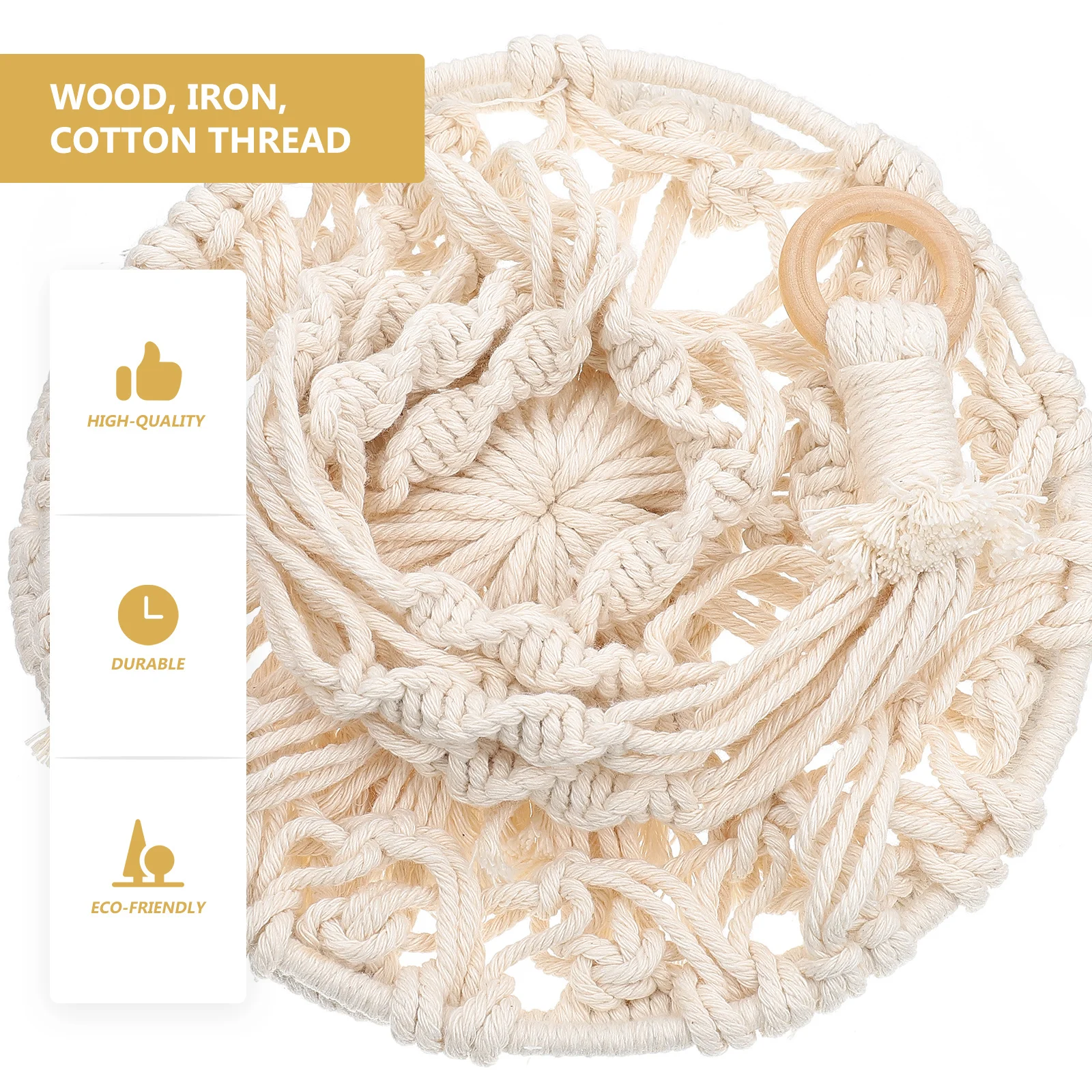 

1Pcs Handmade Hanging Basket Wall Plant Holder Storage Basket for Succulents Ferns Decorative Flower Container Macrame Flowerpot