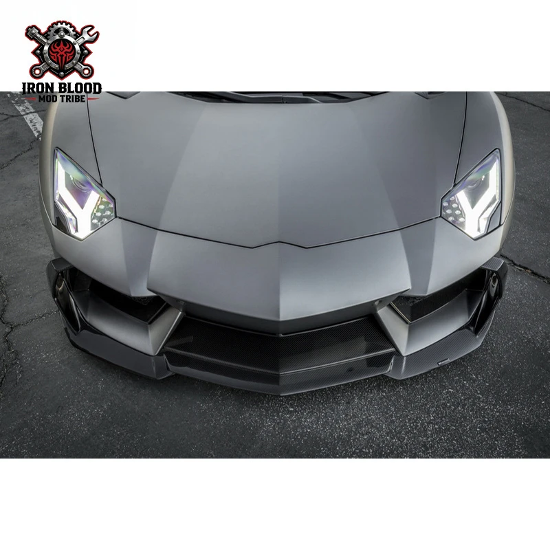 Suitable for Vorstein Zaragoza Edizione Style Carbon Fiber Car Front Bumper Lip Lambo Aventador LP700-4 2011-2015