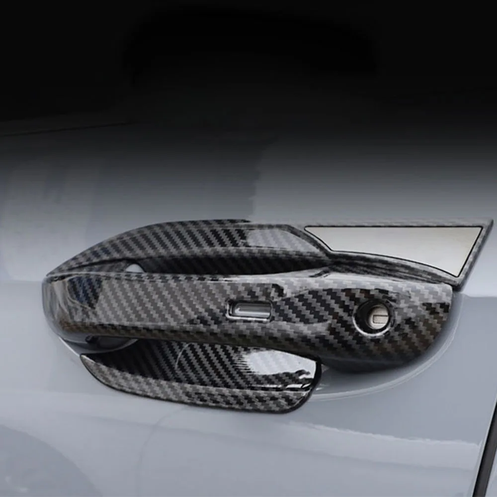 For Volkswagen Golf 8 Car Door Handle Cover Trim Exterior Styling Atuo Protection Stickers Accessories 2020 2021 2022 2023 2024