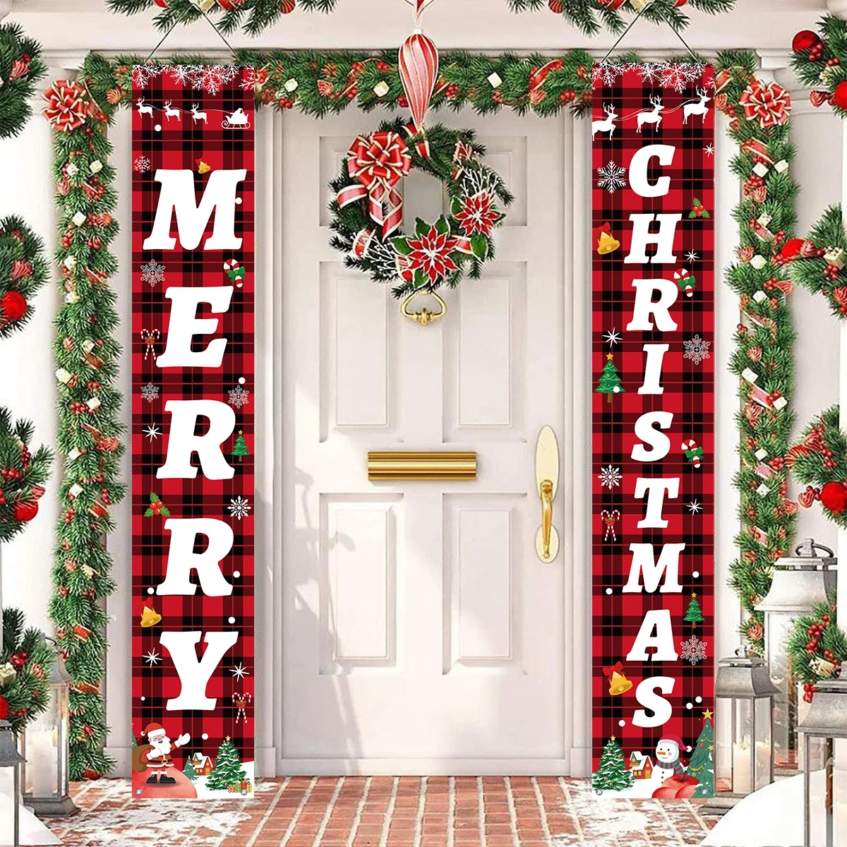 

Christmas Door Couplet Merry Christmas Decorations for Home 2024 Door Couplet Xmas Ornaments Navidad Natal New Year Gift 2025