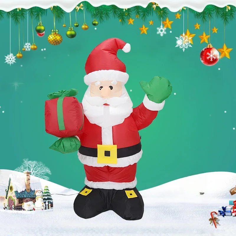 1.35M Inflatable Santa Claus Gift Bag Elderly Decoration New Yard Decoration Party Toys Christmas Inflatable Air Model