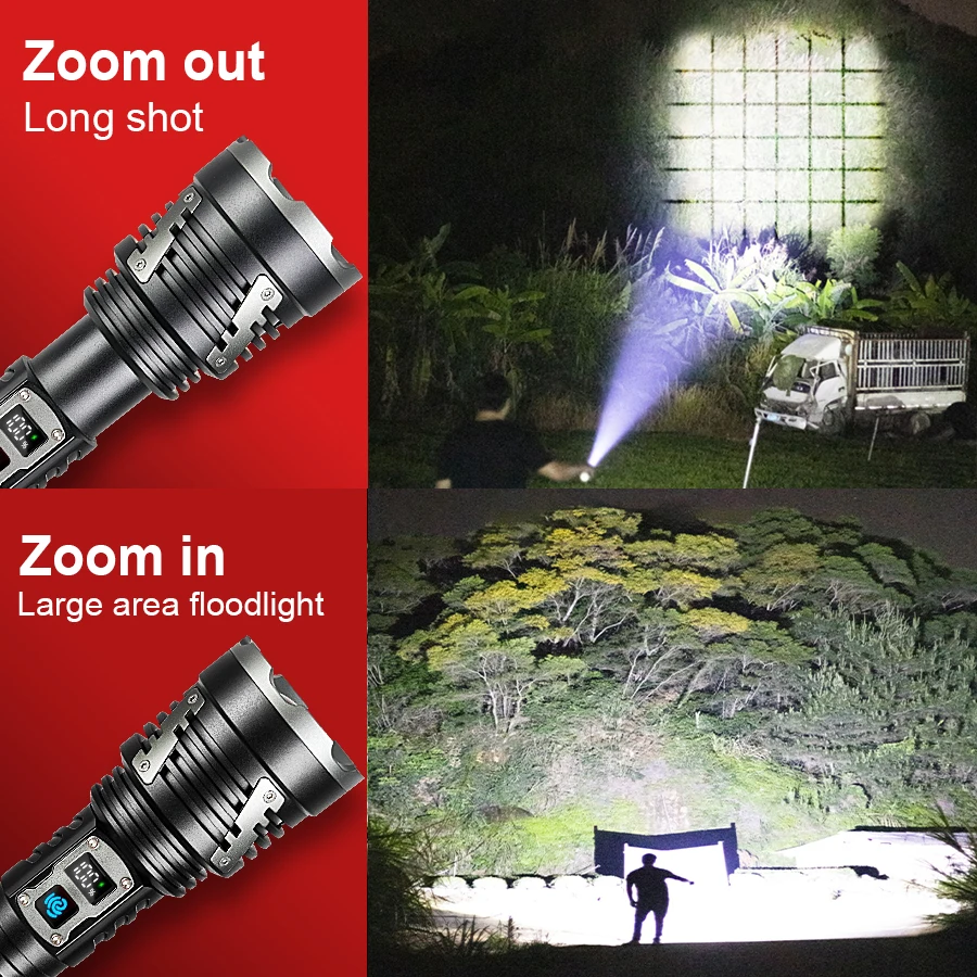 High Power Led Flashlight XHP360 Wick Super Powerful Torch Self Defence Tactical Lantern High Quality Flashlight for outdoors