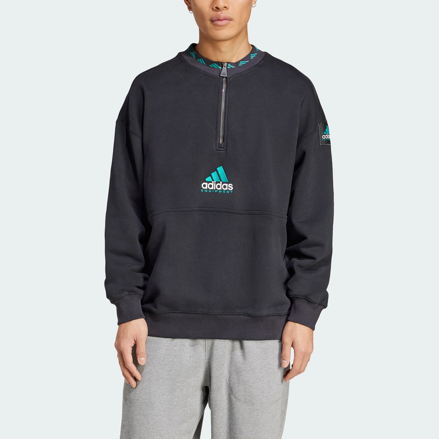 

Adidas genuine EQT FLEECE HZ Men's Fleece Half-zip Sweatshirt JP0357