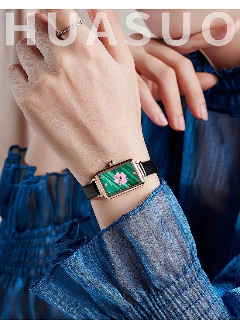 HUASUO Classic Little Green Watch Fashion Watch Women's Gift for Girlfriend