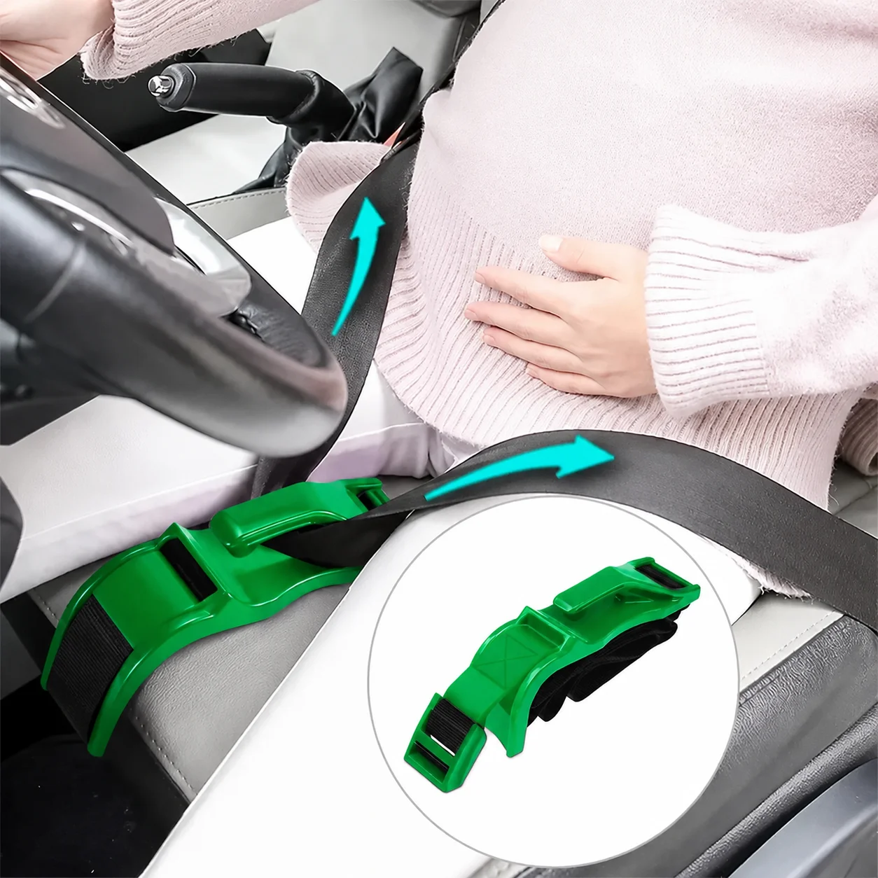 Pregnancy Seat Belt Adjuster Car Safety Belt Clip for Pregnant Women Belly Protector Maternity Driving Seatbelt Positioner
