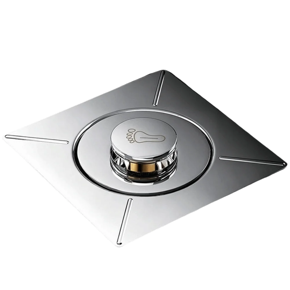Stainless Steel Floor Drain Cover Foot Press Spring Core Floor Drain Stopper Sealing Structure Drain Cover Strainer