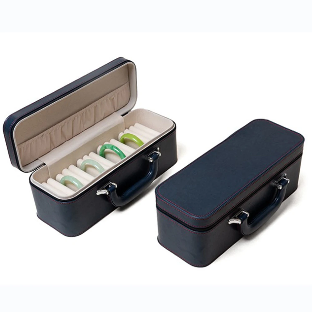 

15 слотов, коробка для хранения браслета, органайзер для браслета, ювелирные изделия для пирсинга, дорожная сумка из искусственной кожи, запонки, серьги, монета, значок, витрина