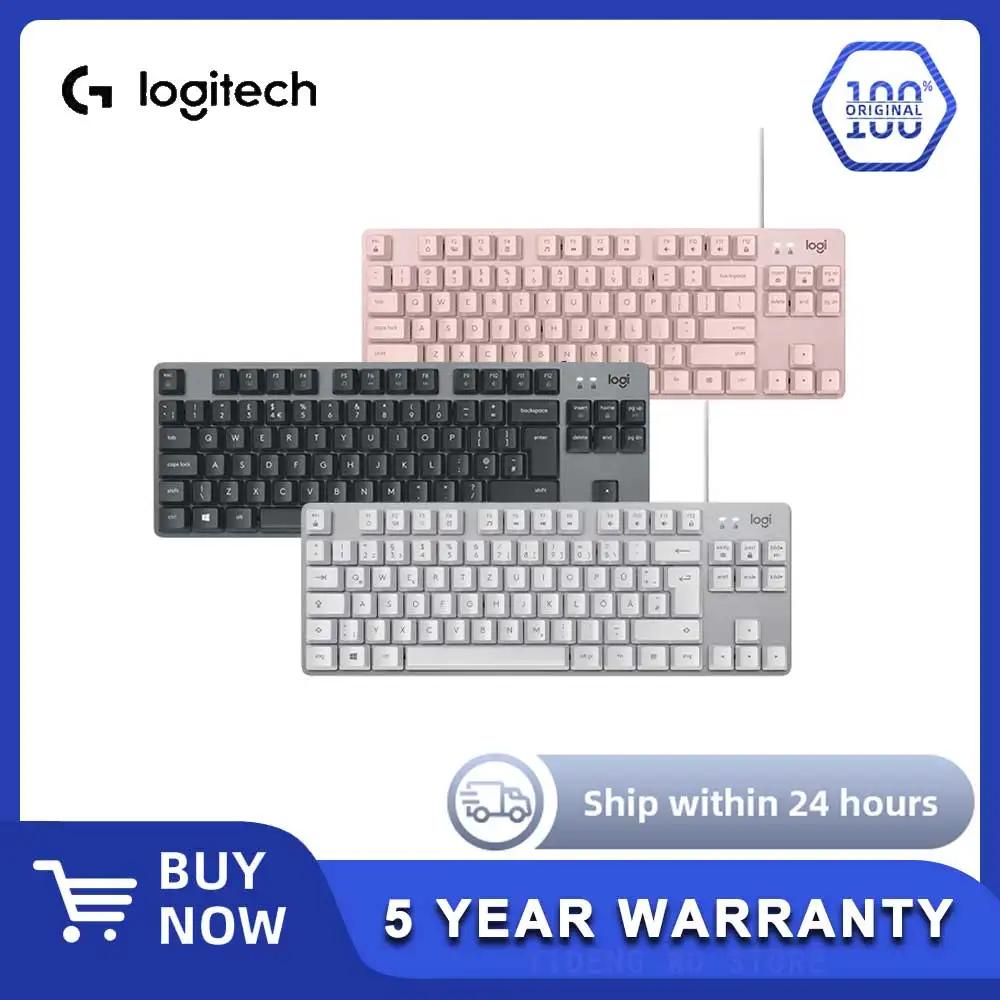 

Механическая игровая клавиатура Logitech K835: 84-клавишная проводная настольная мини-клавиатура со сменными колпачками
