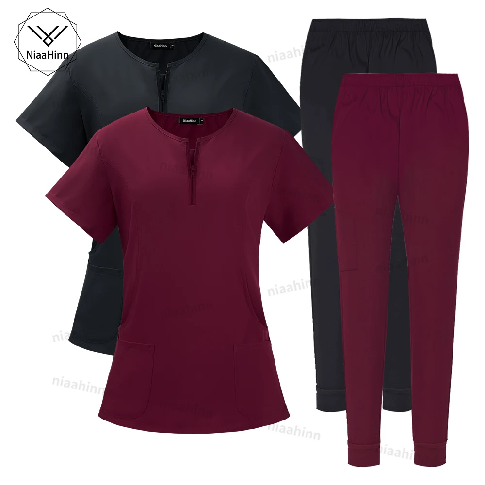 Uniforme d'hôpital pour femme, chemise de soins médicaux imbibés, uniformes de travail vétérinaires dentaires, générateurs confortables, tout ce qui est Scrdécentrunisexe