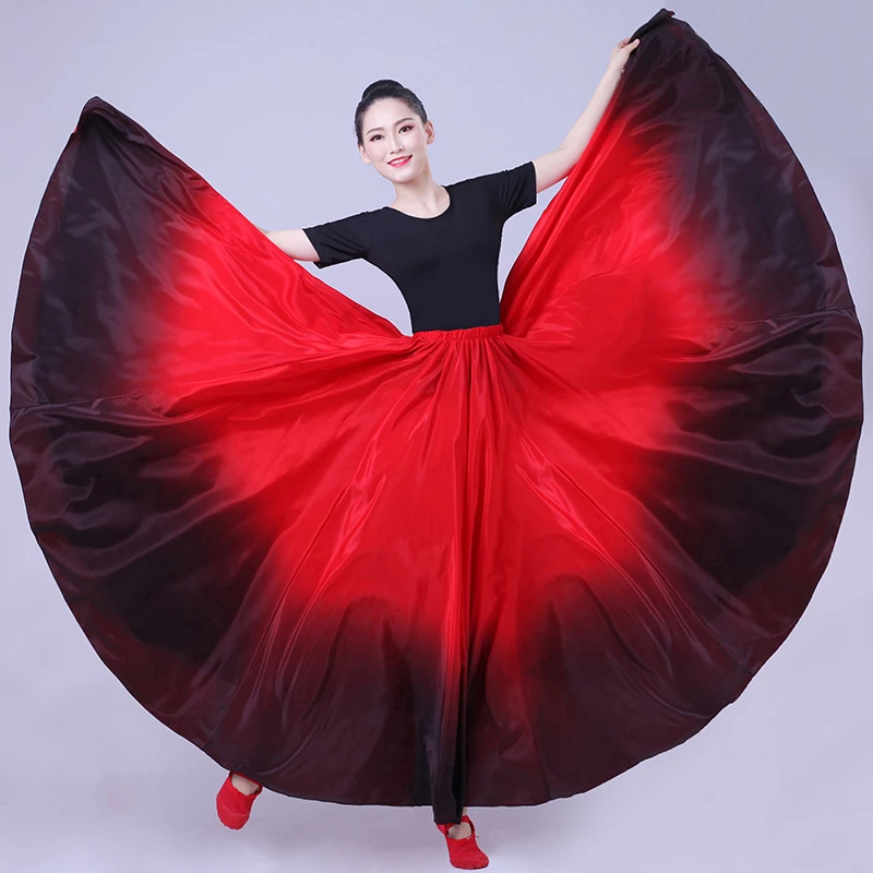 180/360/540/720 Degree Wide Dancing Skirt Chinese Folk Xinjiang Dance Practice Wear Stage Performance Tibetan Dance Costumes