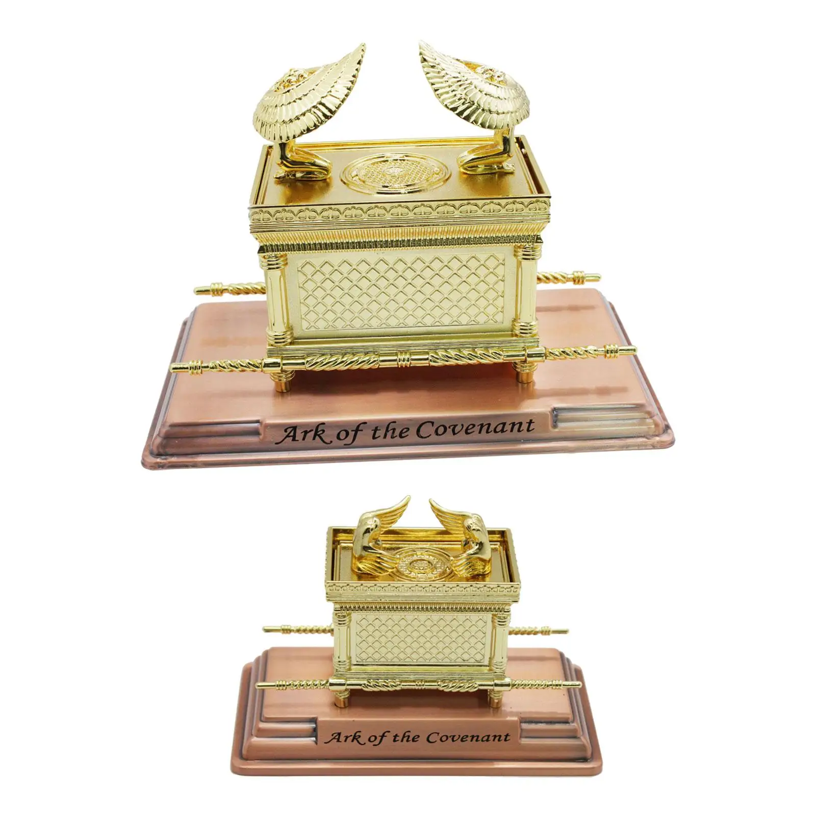 Ark of The Covenant Replica Statue Durable Metal Decoration Golden Statue Christmas Tree Ornaments for Bedroom Table Blessing