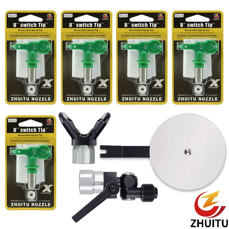 Spray Gun Accessory Set, High Pressure Nozzle, Color Switch Shield, with Swivel Joint for Easy Use
