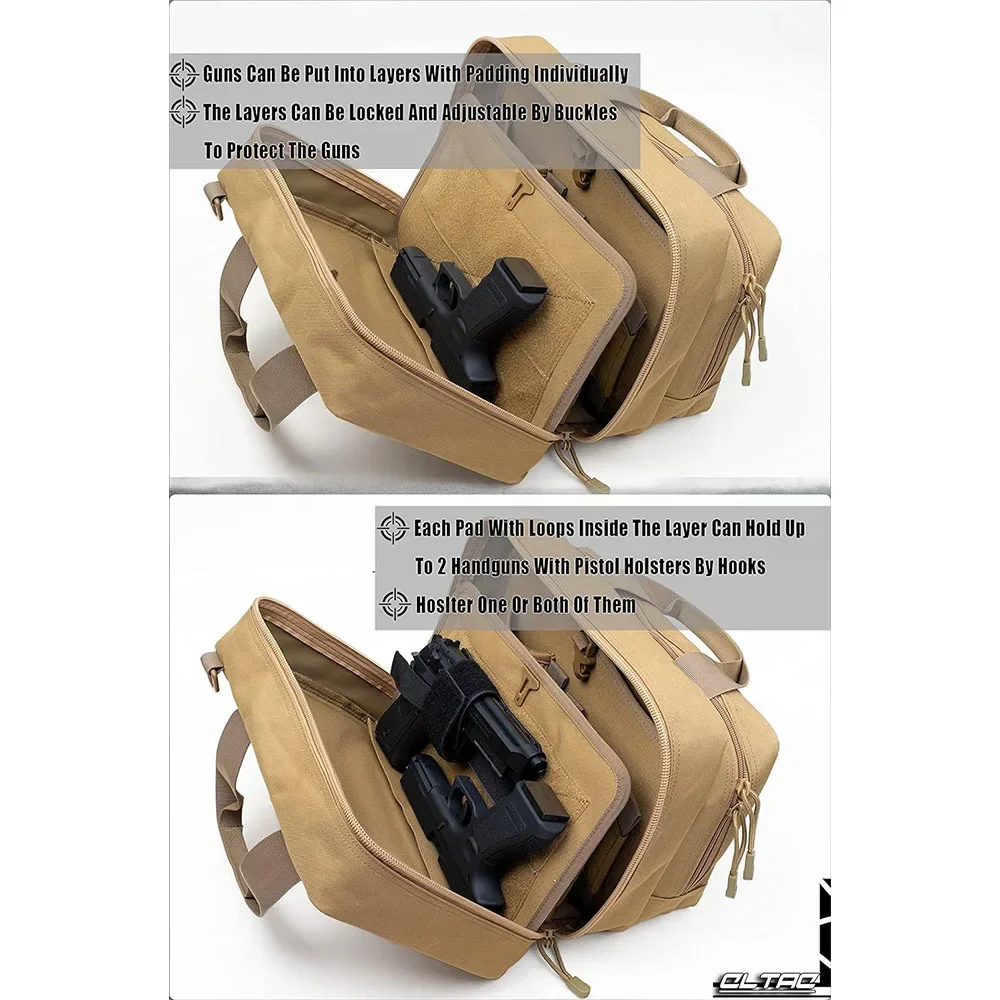 Bolsa de rango táctico Molle System 600D, bolsa de almacenamiento impermeable para pistola de tiro, accesorios de caza caqui, bolsa de eslinga para herramientas