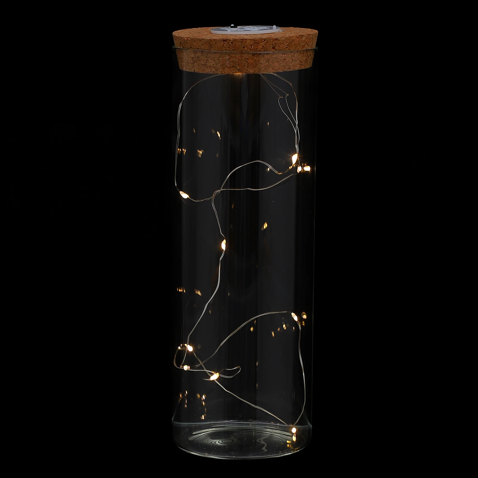 

Luminous Preserved Flower Glass Bottles Decorative Storage Message LED Craft Vase Home DIY Gifts