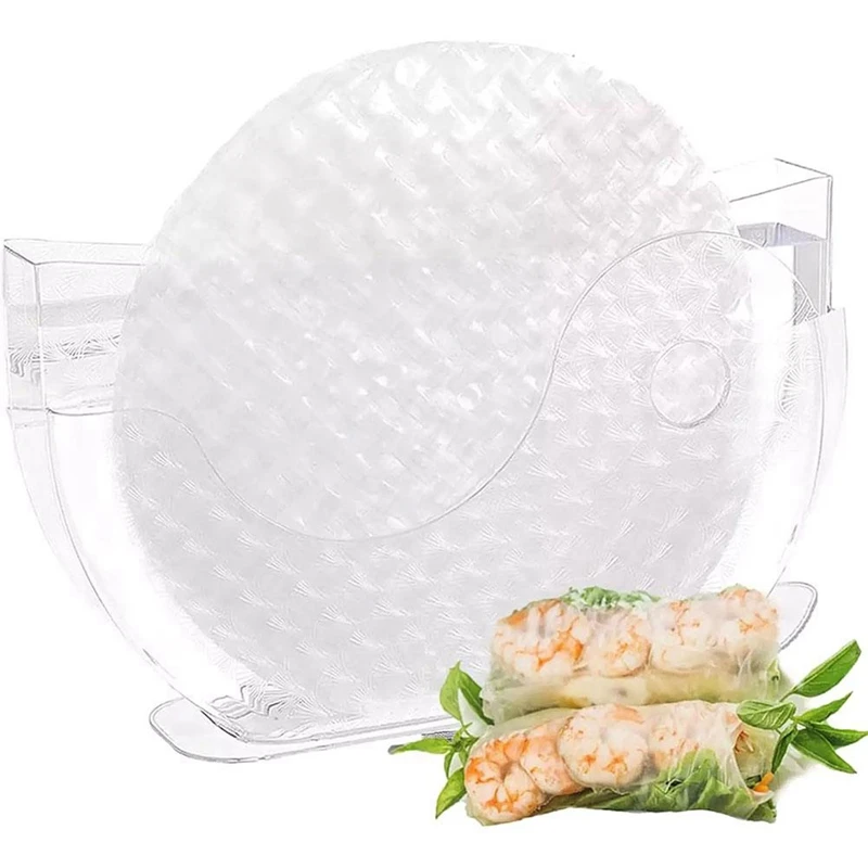 Rice Paper Packaging Container Spring Rolls Water Bowl Rice Paper Holder Vietnamese Pie Box Kitchen Tools