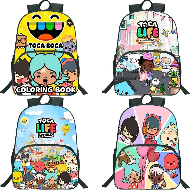 

Toca Boca Life World Backpack Boys Girls Anime Rucksack Toca Boca Schoolbags Teens Bookbag Toca Life World Bagpack kids Mochila