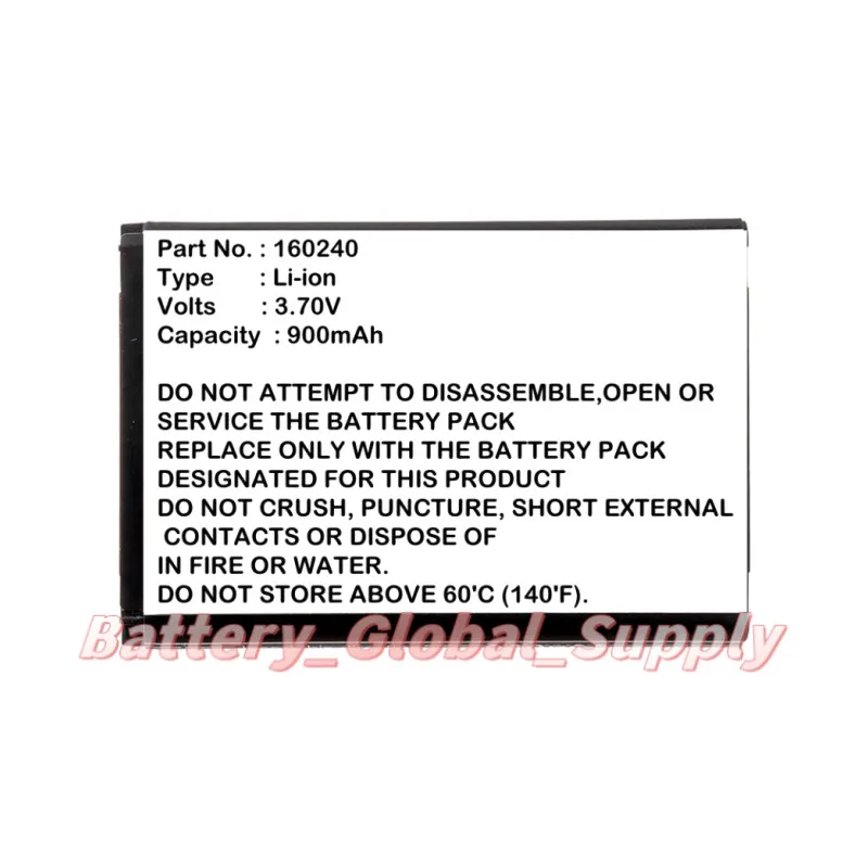 

Battery 160240 61298RX 800 840 3.7v 900mAh 1PC-