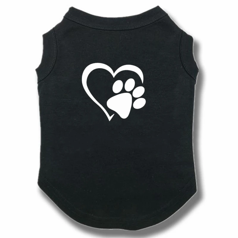 Love pattern Dog Vest Clothes Cotton Summer Puppy York Frenchie French Bulldog Chihuahua Small Medium Breeds Singlet