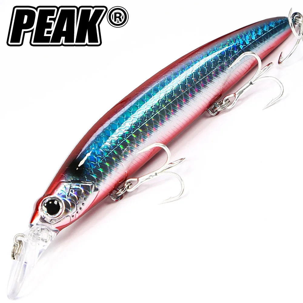 

PEAK Tungsten Sea Fishing Lure 110mm Sea Jerkbait Floating Minnow Long Casting Wobblers Hard Swimbait Fishing Tackle For Seabass