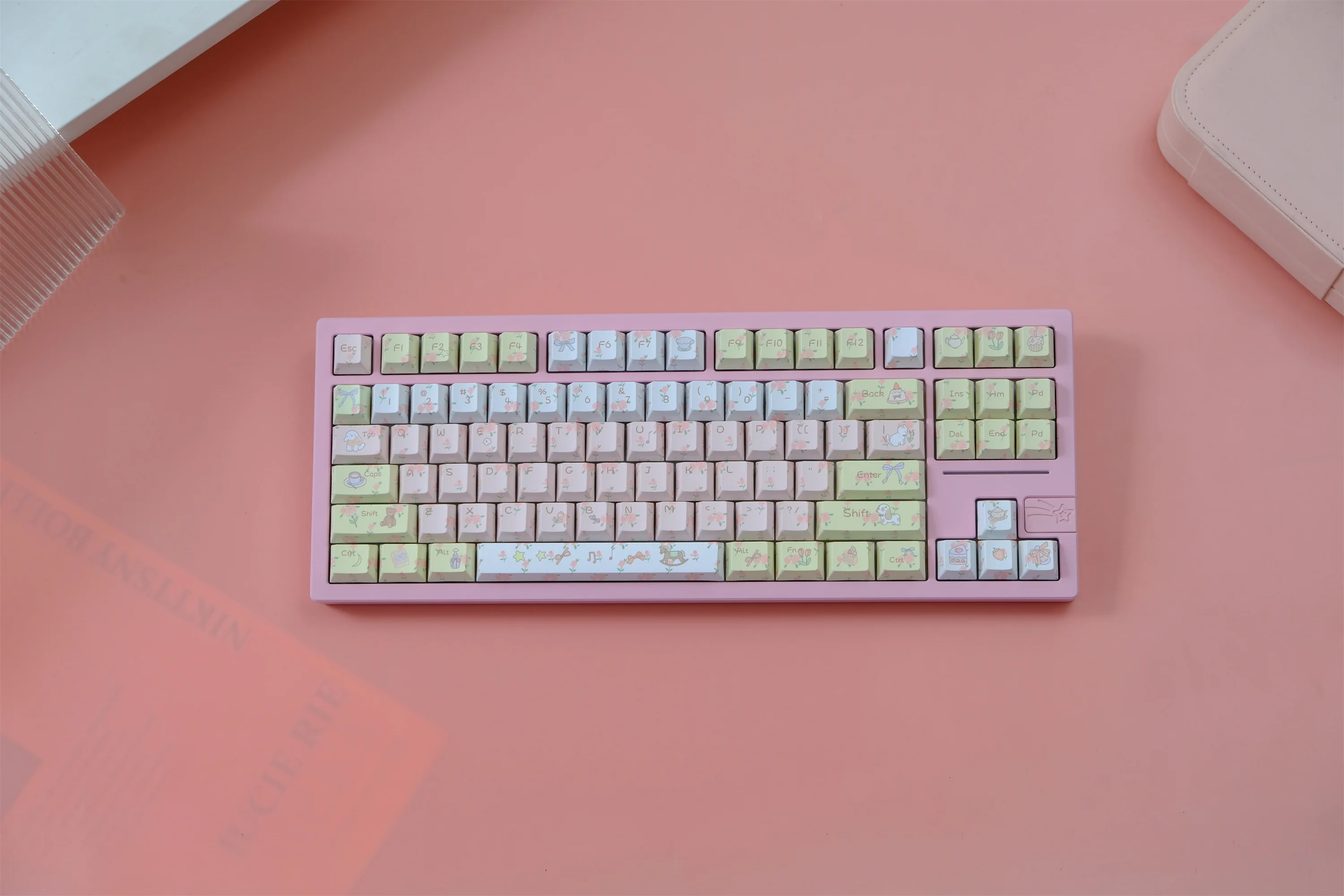 Spring Gifts Keycaps 151 Key PBT Material Cherry Profile DYE-SUB Keycaps For MX Switch Alice Mechanical Keyboard ISO ANSI Layout