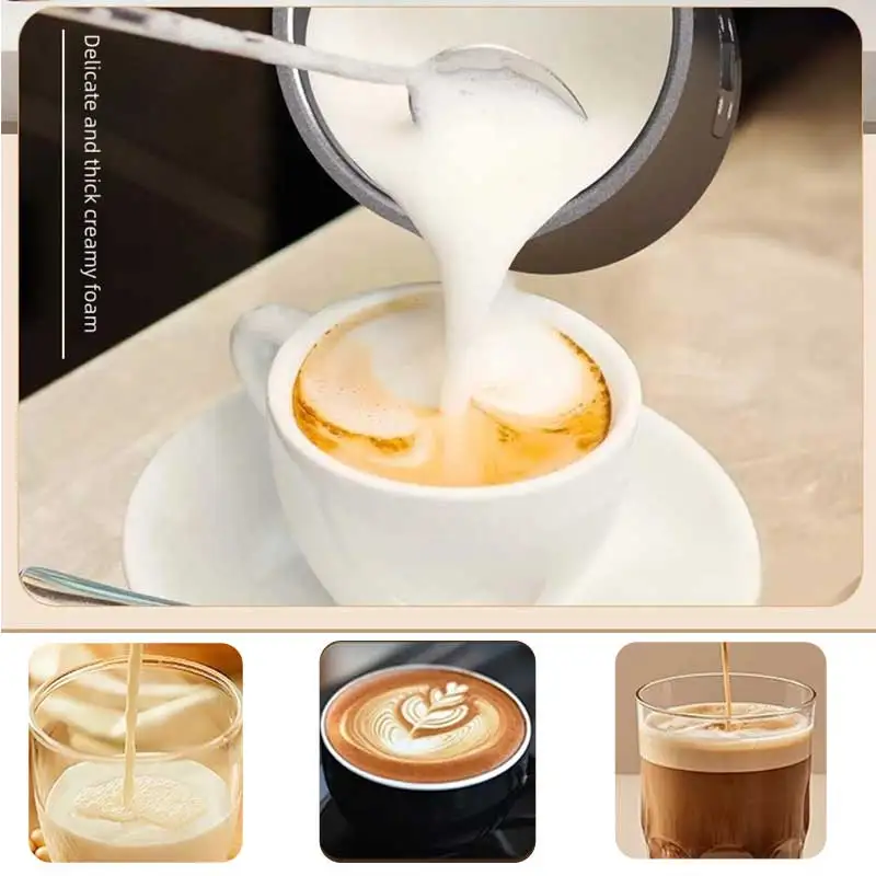 4-in-1 전기 우유 비터 핫 & 콜드 다기능 거품기 라떼 카푸치노 초콜릿 자동 우유 거품기 믹서