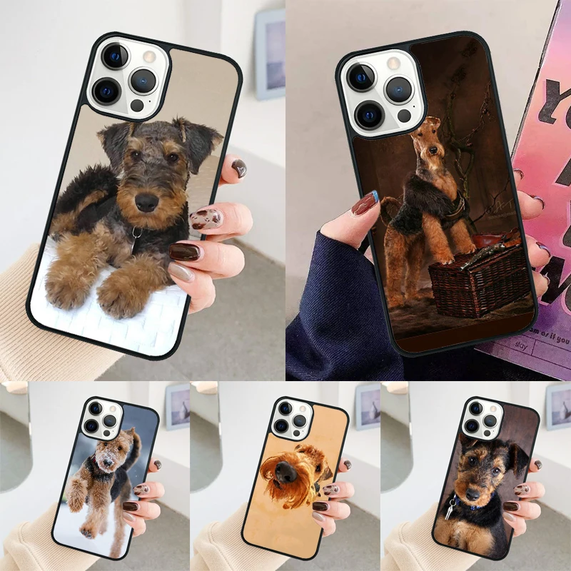 Airedale Terrier Dog phone case Cover For iPhone 14 15 16 Pro Max SE 2020 coque For apple 11 12 13 Pro Max Mini 7 8 Plus