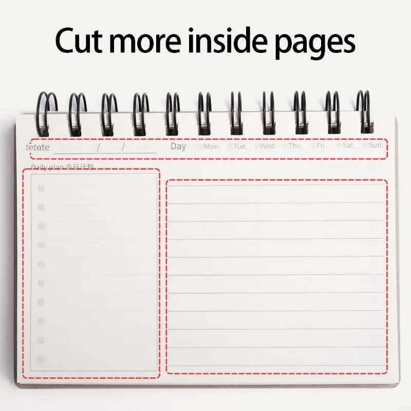 Simple Quality Size Planner Notebook Scheduling Journal Jotter for Office School Supplies