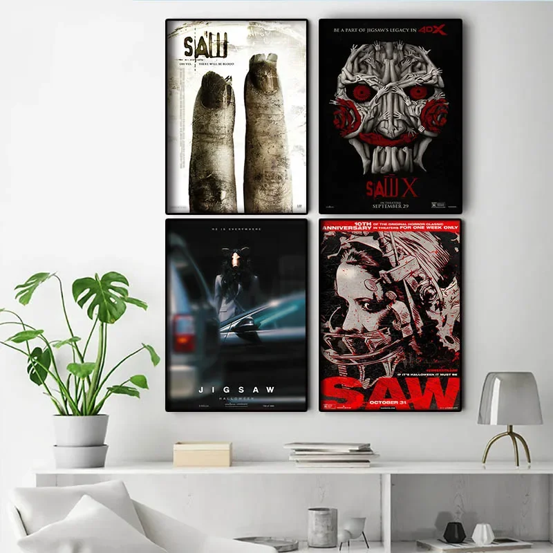 2023 Latest Horror Thriller Movie Saw X Popular Movie Poster Modern Home Art Decoration Painting Canvas Wall Art