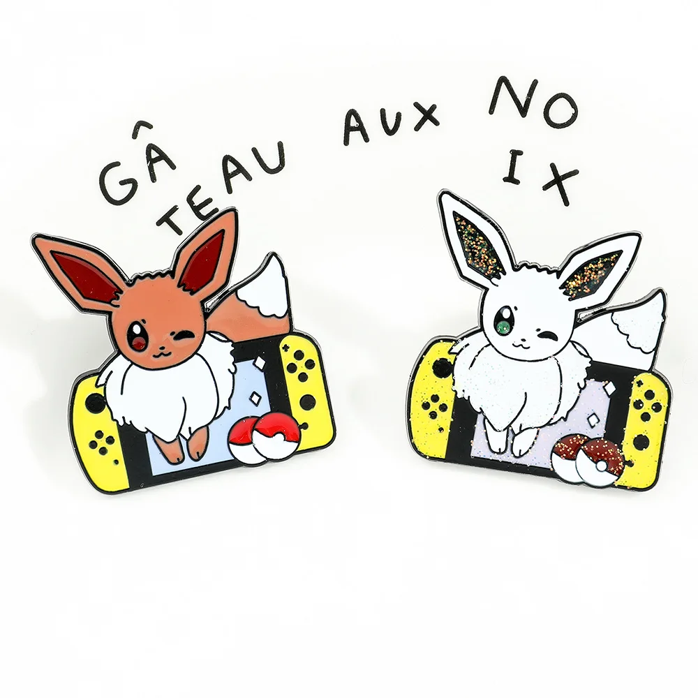 Japanese Anime Cartoon Pok É Mon Metal Badge Game Console Shaped Alloy Brooch Fashion Toys Anime Frind Kawaii Personalized Gifts