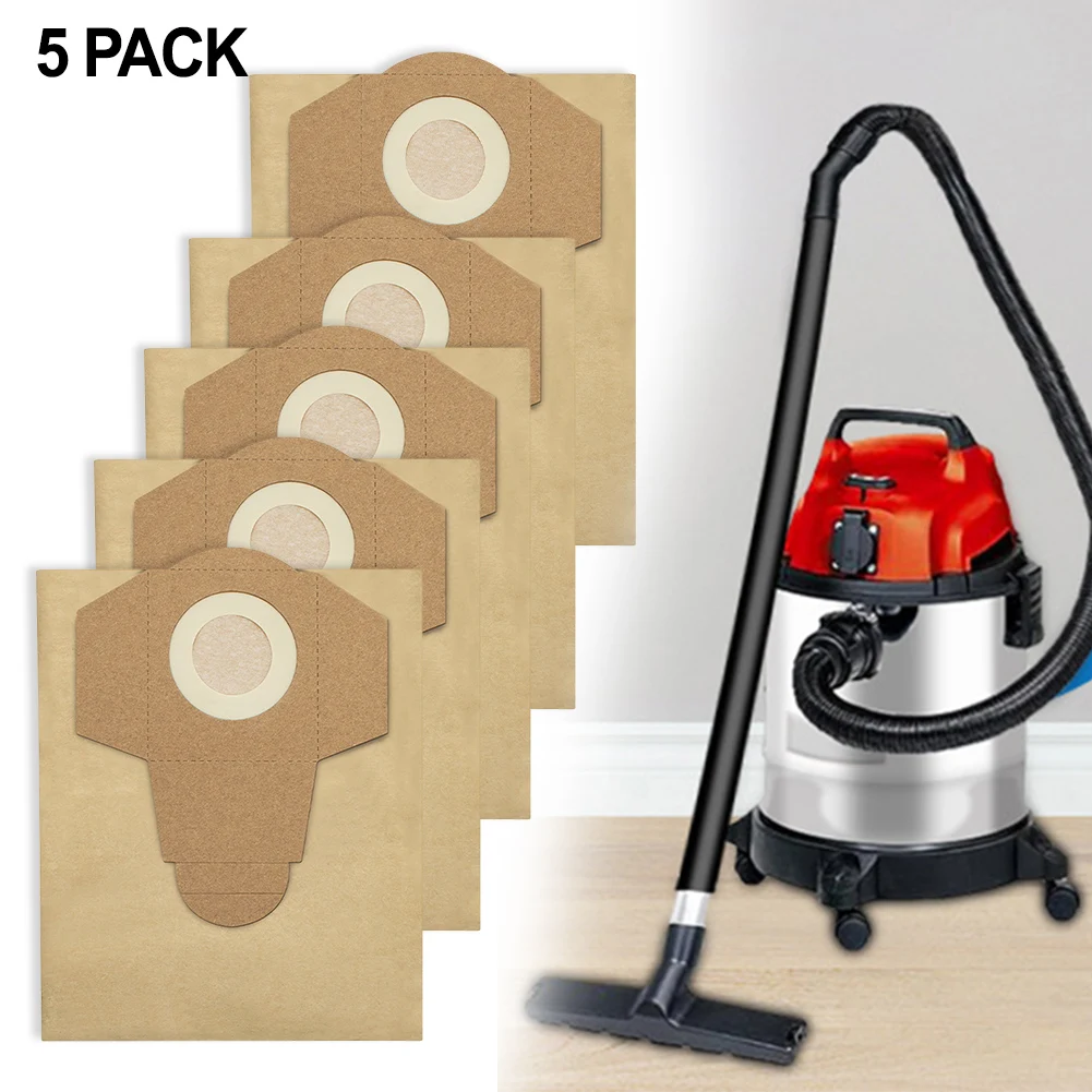 5pcs Wet And Dry Vacuum Cleaner Vac Bags 20L For Einhell Vacuum Bags Compatible For BT-VC 1250S Vacuum Cleaner Accessories