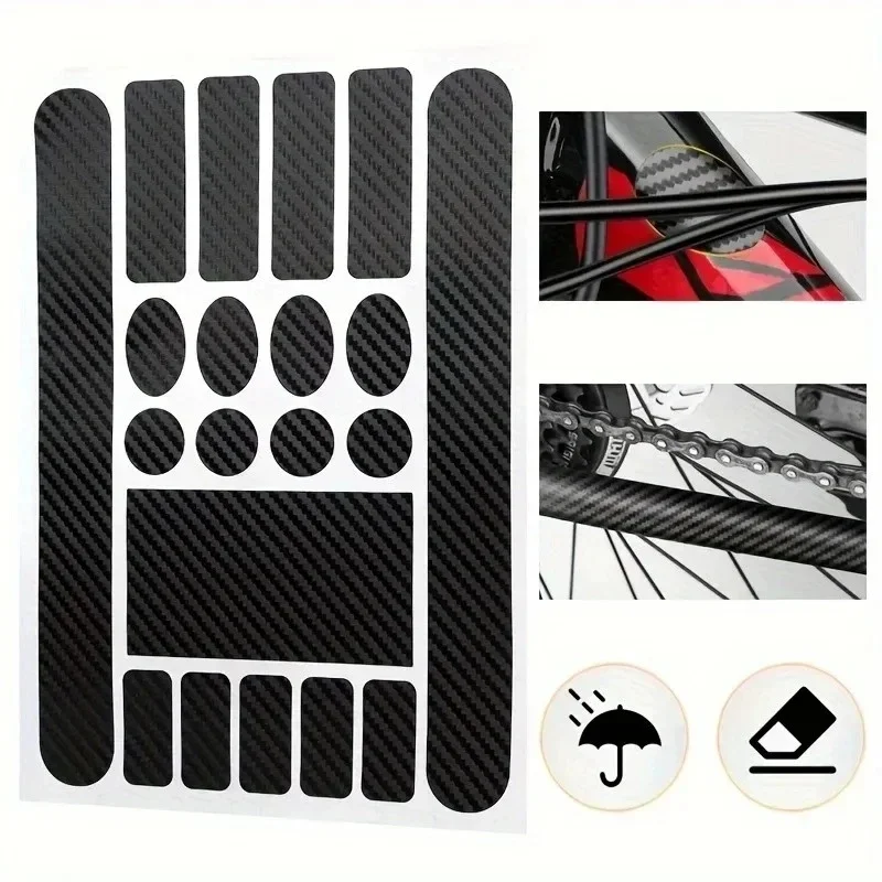 1-2sets Bicycle Anti Scratch Sheet Chain Stickers Carbon Fiber Bike Protector Stickers MTB Chain Protector Cycling Accessories