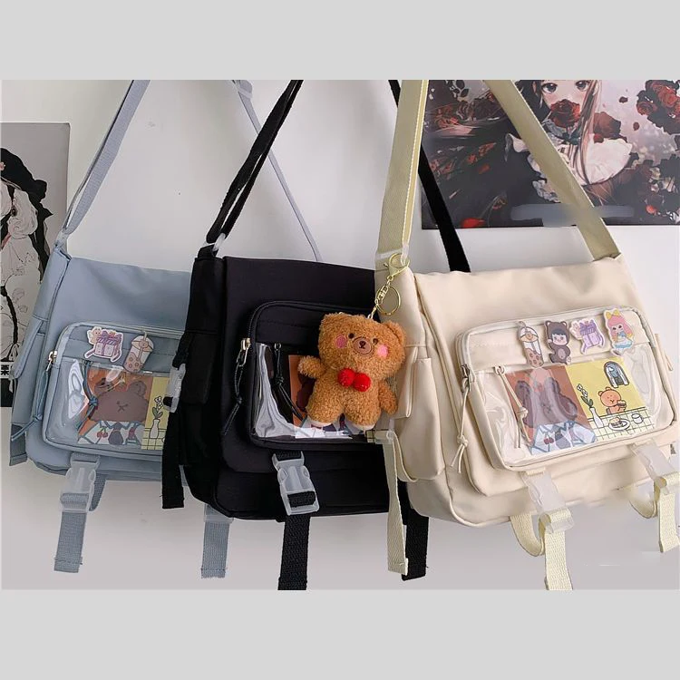 Kawaii Itabag im japanischen Stil für Puppen, große Handtaschen, neue Nylon-Schultaschen für Mädchen im Teenageralter, Umhängetasche, JK-Umhängetasche – Detail 3
