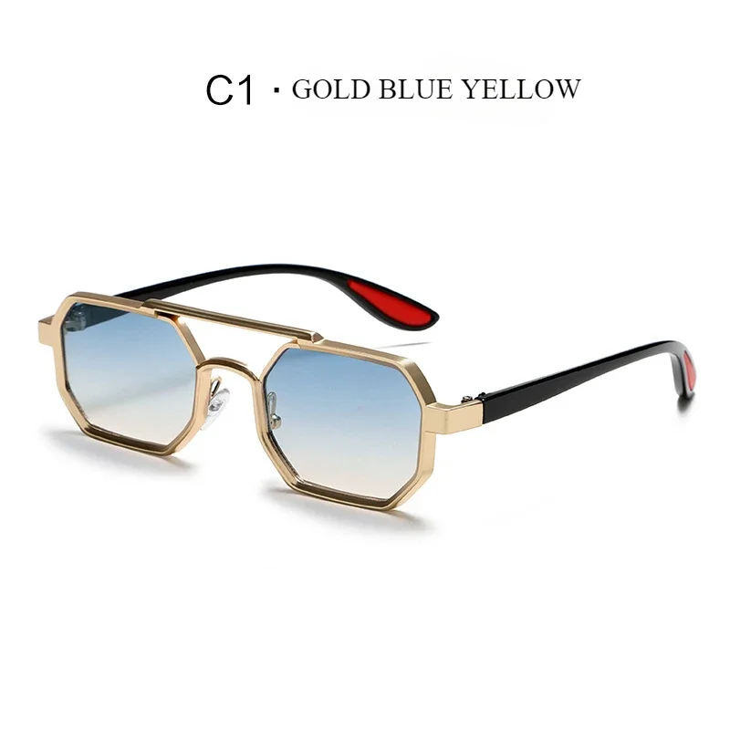 2024 new fashion metal  polygon women senior sense Personalized Designer Luxury trend sunglasses men drive Shades UV400 Eyewear