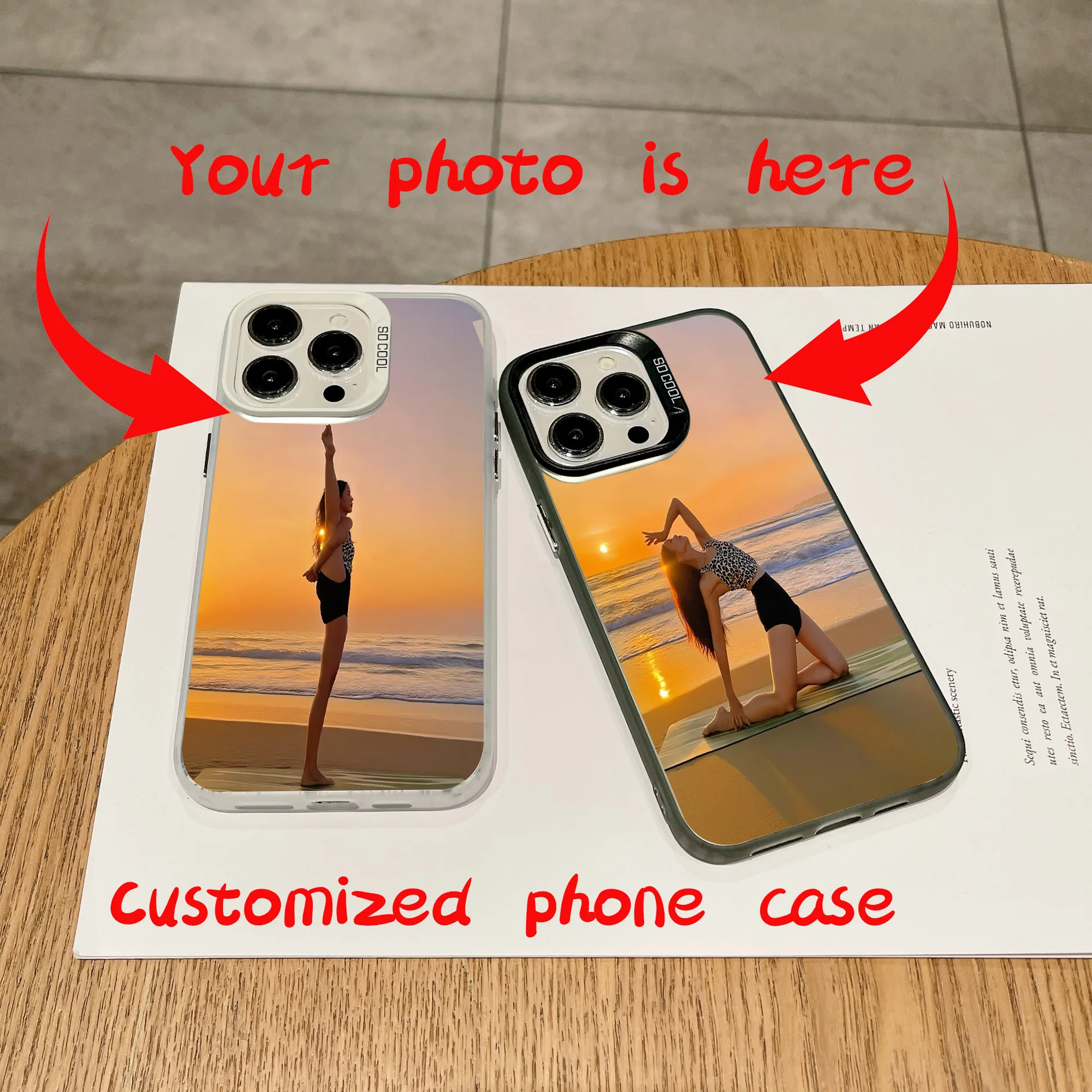 حافظة صور مخصصة على شاطئ البحر لهاتف آيفون 16 15 14 13 12 11 Pro Xs Max Mini 16e XR 7 8 Plus SE 2020 2022 غطاء شخصي