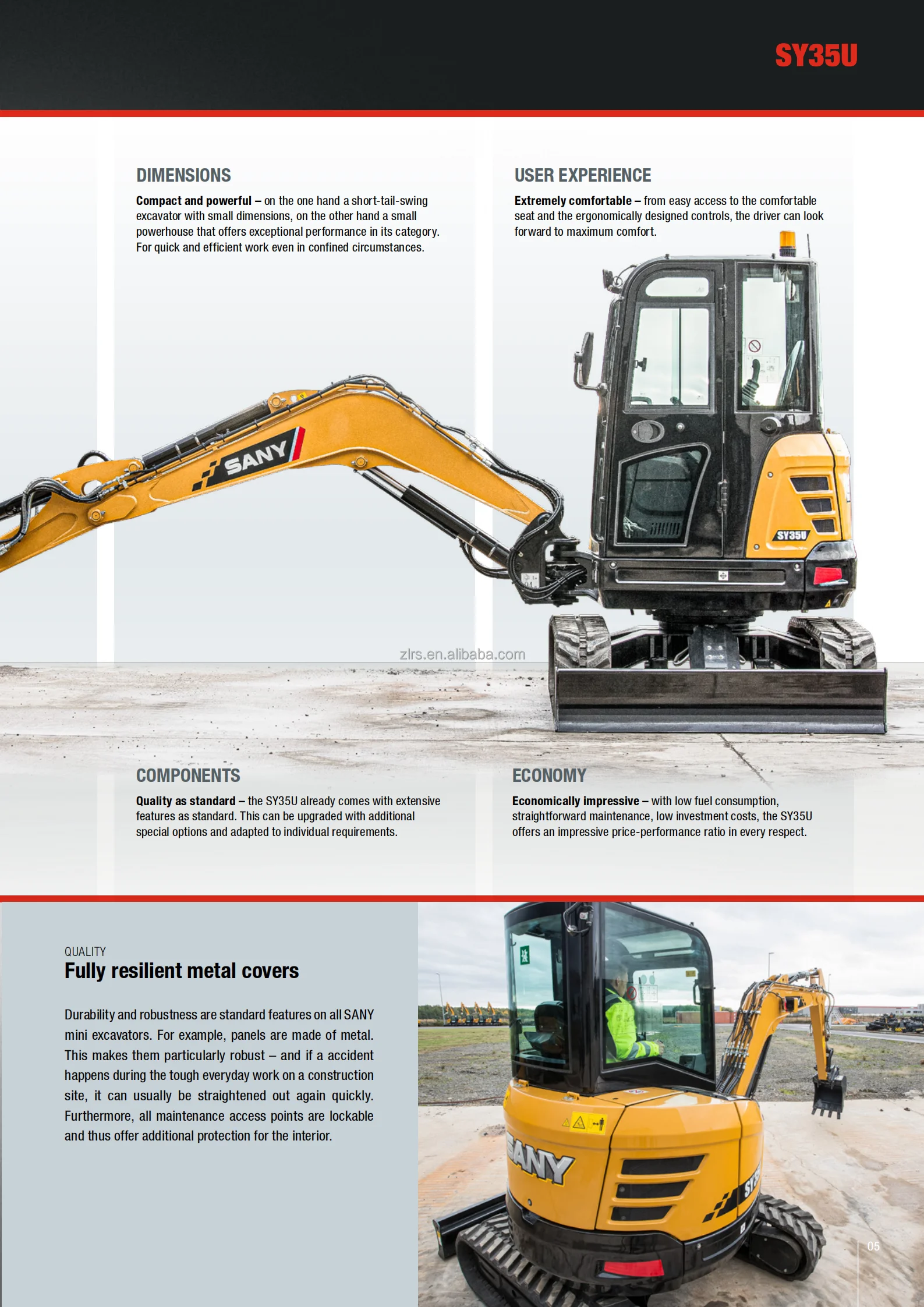 SY35U EPA 3ton حفارة 3ton حفار زاحف صغير 3.5t حفارة زاحفة صغيرة حفارة صينية صغيرة لاستخدام مزرعة الحديقة