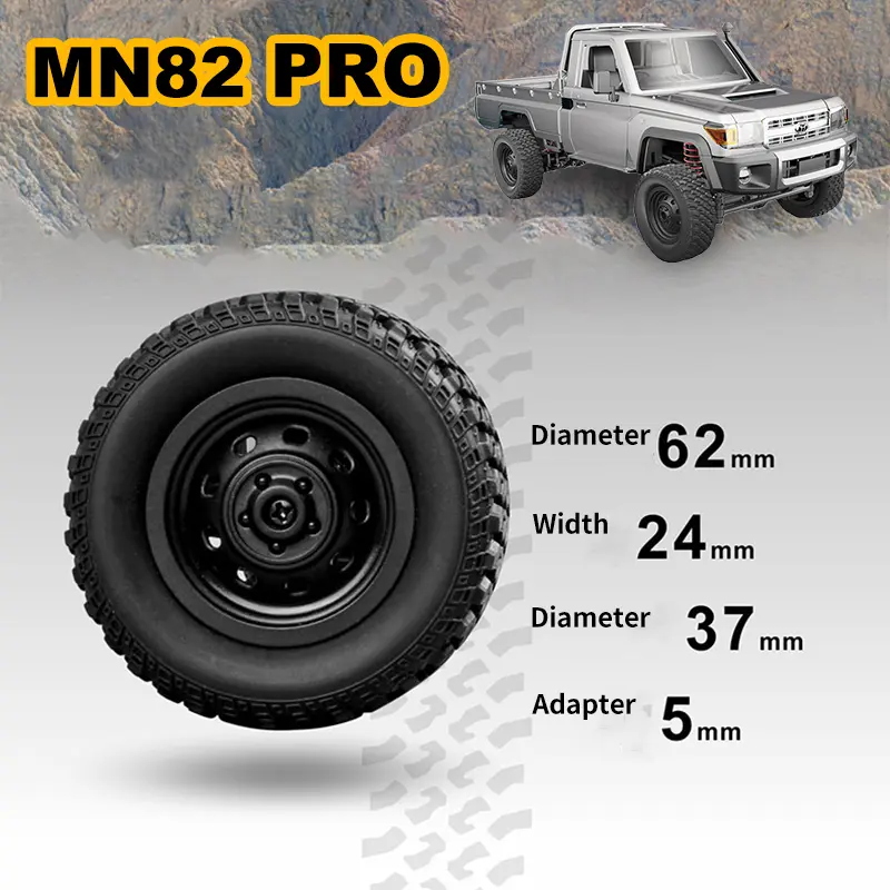 ZWN 1:12 سيارة RC كاملة الحجم MN82 محدثة MN82 PRO أضواء أمامية قابلة للتحكم 2.4G 4WD سيارة دفع رباعي شاحنة بيك أب لعبة هدايا للأطفال - 6
