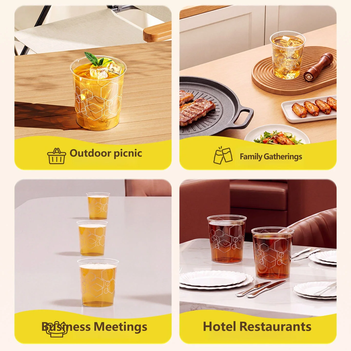 Disposable PP aviation cup wholesale, 25 transparent drinking cups per pack, suitable for family gatherings, aviation cup