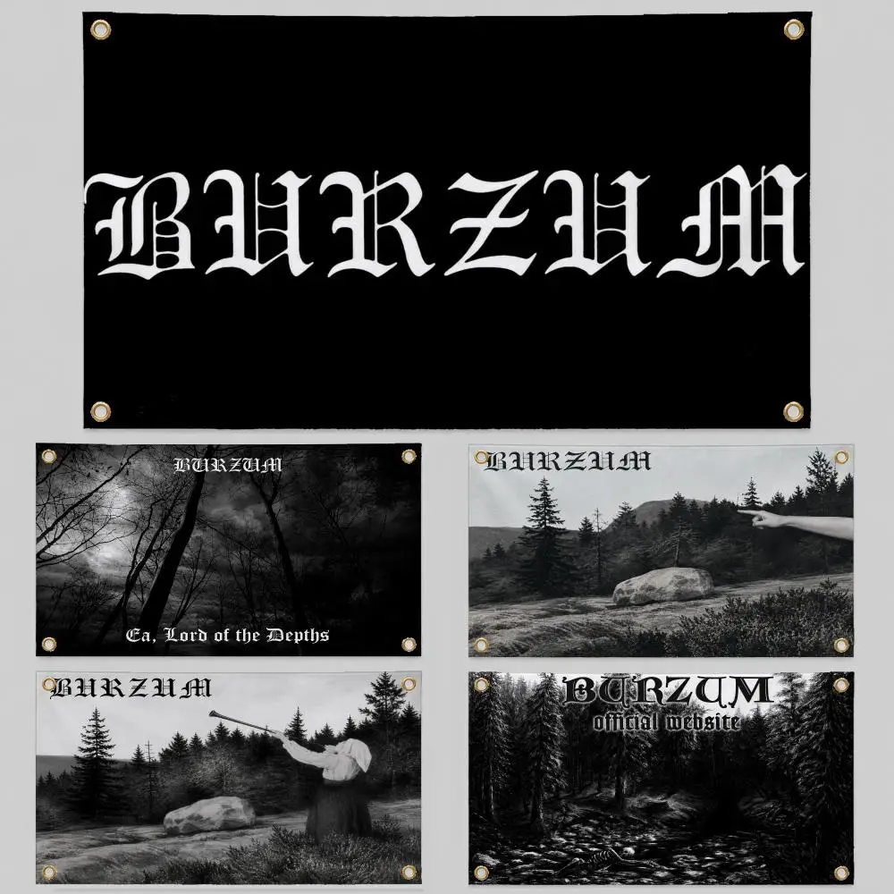 Artist Burzum Norwegian Black Metal Flags Wall Hanging Background Flag Wall Decor Banners for Outdoor Bedroom Dorm Room