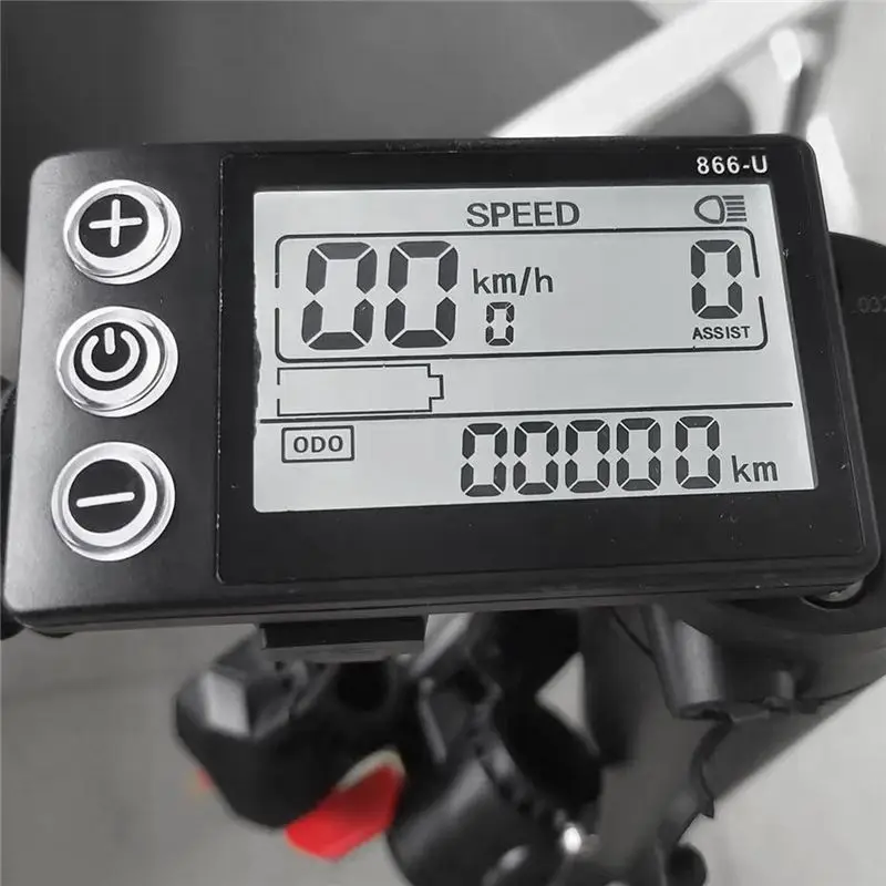 

AD45 24V 36V 48V 60V 866 Controller Panel Dashboard+Brake Lever Electric Bike LCD Display for Electric E-Bike Scooter