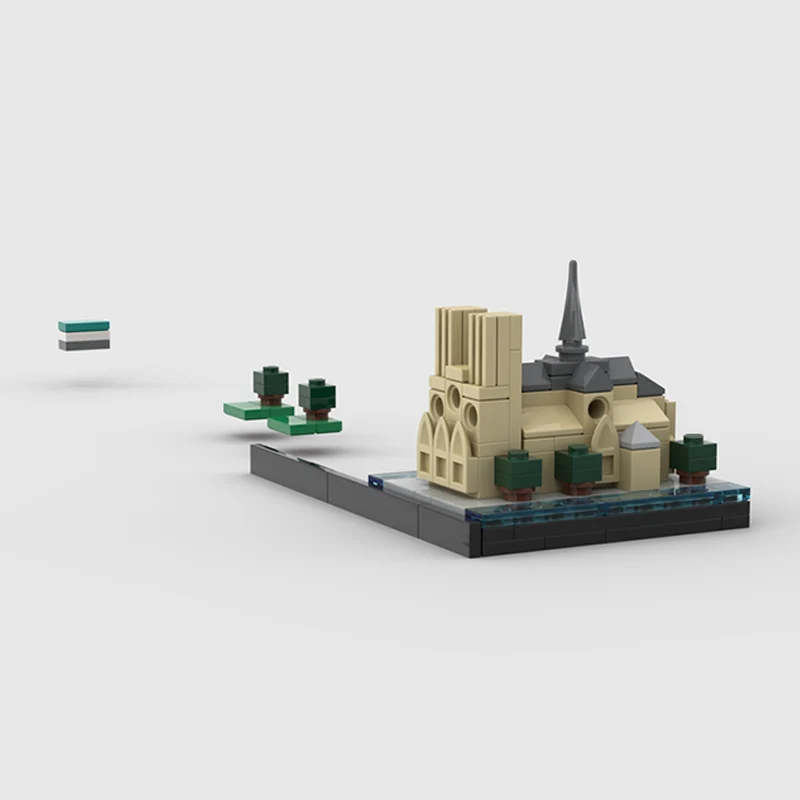 City Street View Model MOC Building Bricks City Diorama Add-On Modular Technology Gifts Holiday Assemble Children Toys Suit