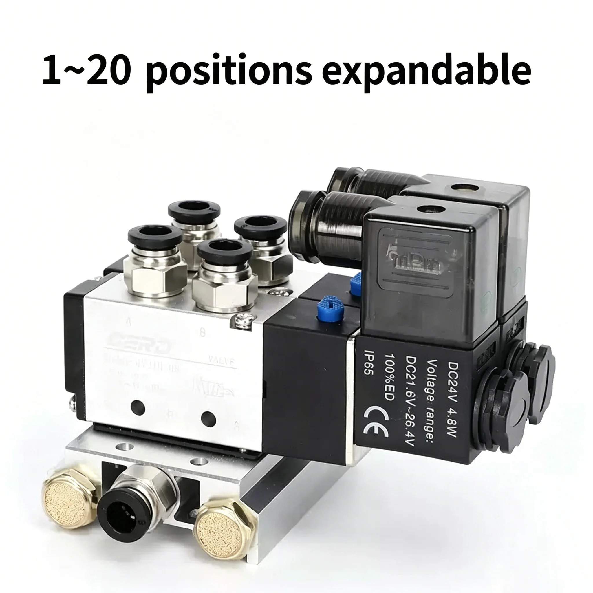 4V310-10 Solenoid Valve Group DC24V Pneumatic Reversing Valve Cylinder Control Valve Two-position Five-way AC220