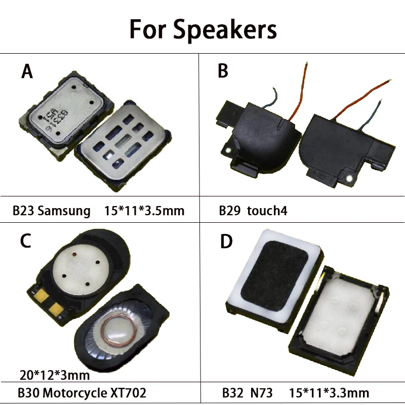 YUXI 1Piece For B23 Samsung/B29 Touch4/For B30 Motorcycle XT702/B32 N73 Universal Speaker External Amplification Ringing