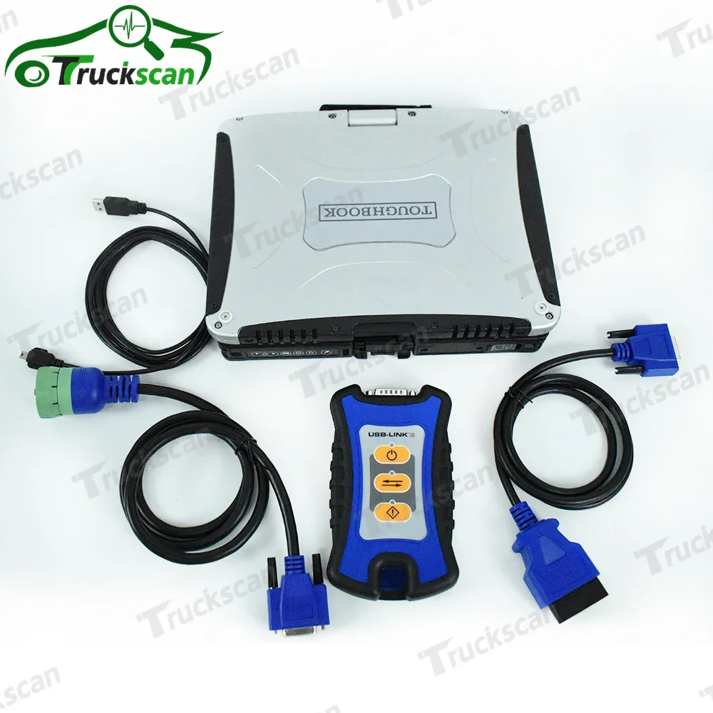 Heavy Duty Truck scanner Tool For Nexiq-3 USB Link 2 125032 Diesel Truck Interface diagnostics with software+CF19 laptop