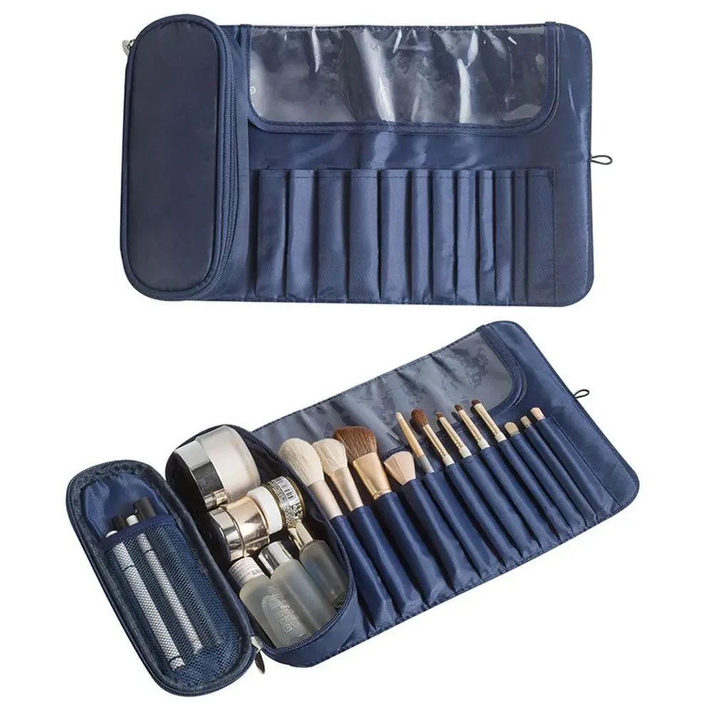 Waterproof Makeup Brush Bag Dust-proof Rolling Bags Makeup Brush Holder Large Capacity Save Space Cosmetic Storage Bag