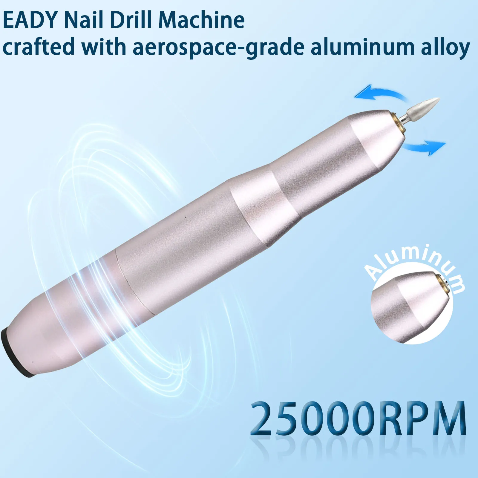 25000RPM 충전식 전기 네일 드릴 머신 전문가용 브랜드+젤 네일 폴리쉬용 네일 드릴 휴대용 네일 파일 매니큐어