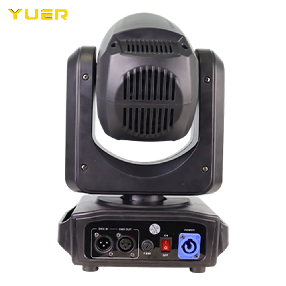 200W LED Beam Moving Head Light with LED Ring 6+12 prism 15 Patterns DMX Rainbow Effect Light for DJ Disco Show Party Wedding