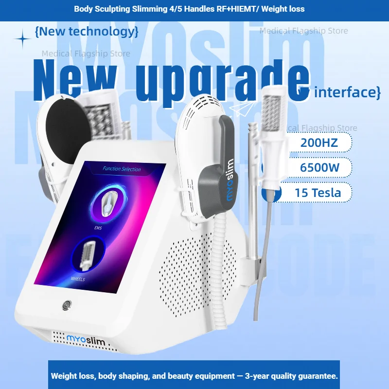 6500W 200HZ EMS Body Sculpt Roller Machine EMS Body Sculpting Burning Weight Loss Slimming Muscle Stimulation Massager Equipment