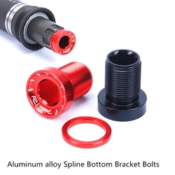 RISK 2pcs M15*19mm MTB BIke Splined Bottom Bracket Bolts Aluminum Alloy Waterproof Dust-proof Cover Bottom Bracket Crank Screws