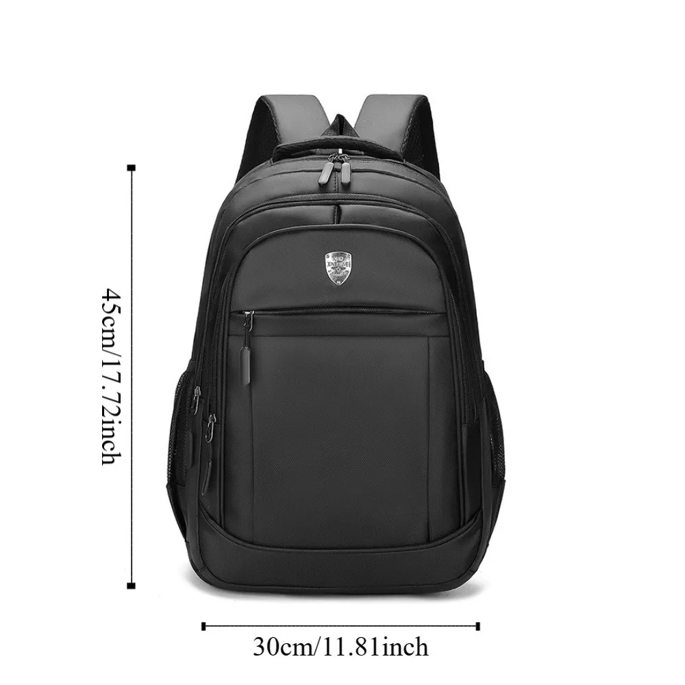 Casual Waterproof Large Backpacks Solid Color Large Capacity Student School Bag Streetwear Oxford Cloth Travel Knapsack Camping